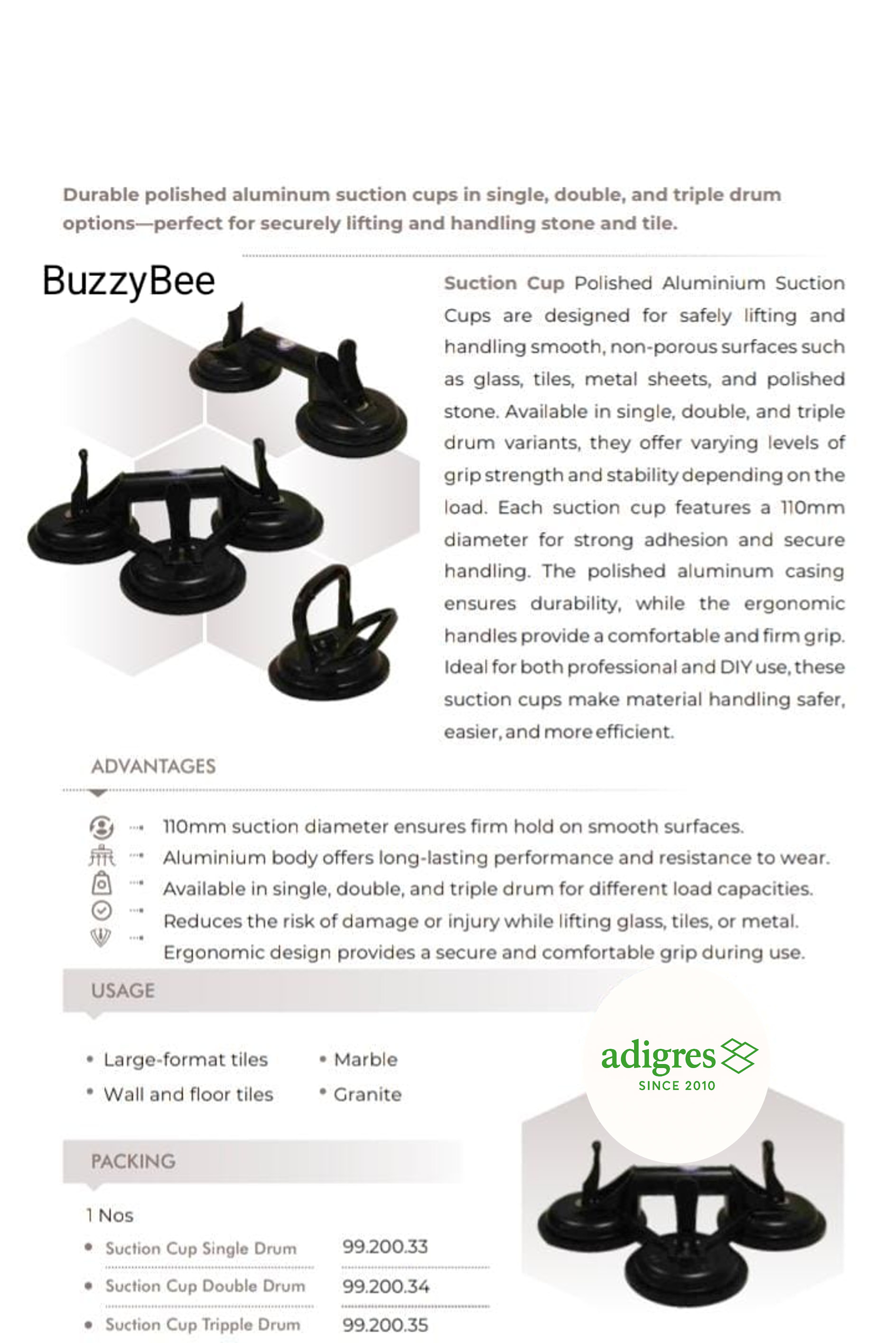 ALUMINIUM SUCTION CUP